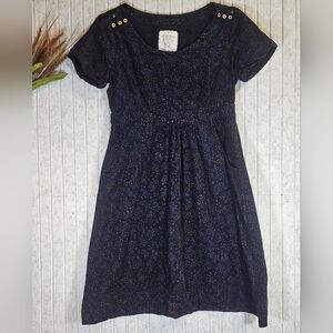 Oh So Lovely by Mantaray Navy Corduroy Dress Women’s Size 12 US 8 Pockets